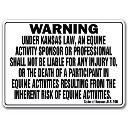 SIGNMISSION 14 in Height, 10 in Width, Plastic, 10" x 14", WS-Kansas Equine WS-Kansas Equine